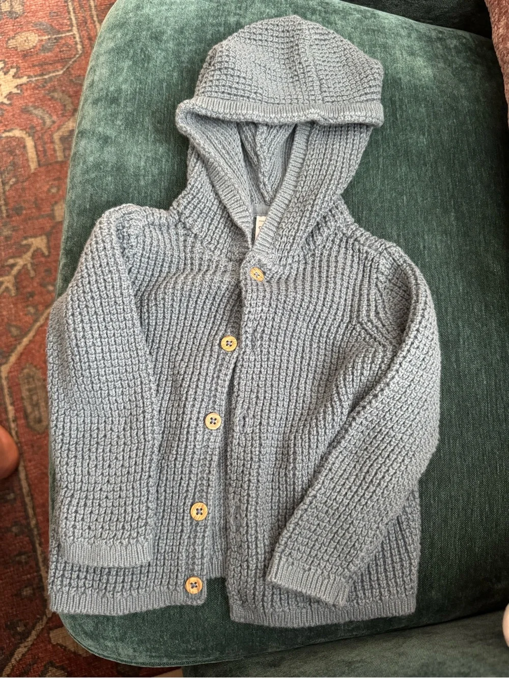 Carter's Hooded Knit Cardigan Jacket - blue